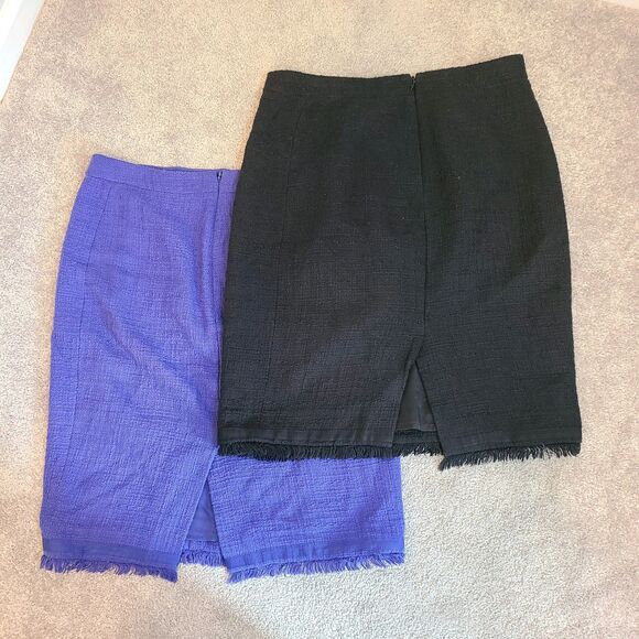J. Crew Tweed Straight & Pencil Skirt Womens SZ 10 Lot of 2 Back Zipper Classic - Picture 3 of 8